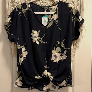 3/$35! Short Sleeve Floral Top